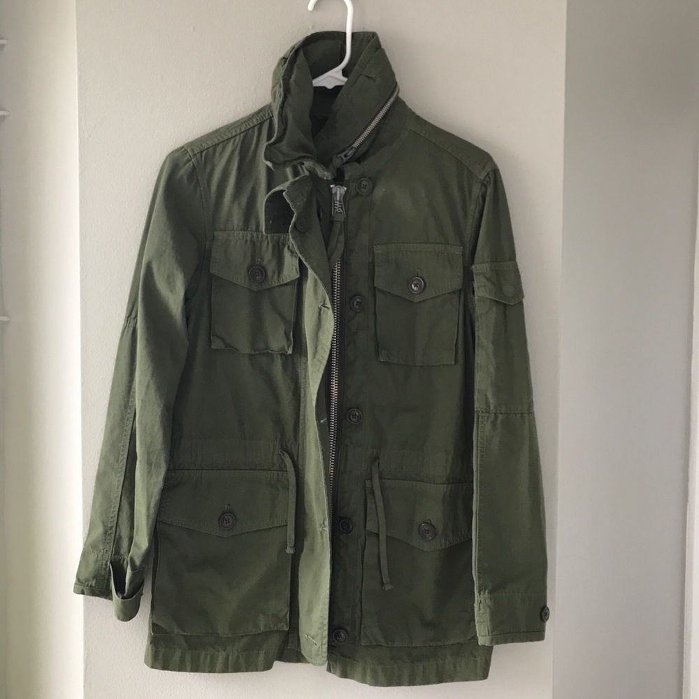 J Crew Green Utility Jacket